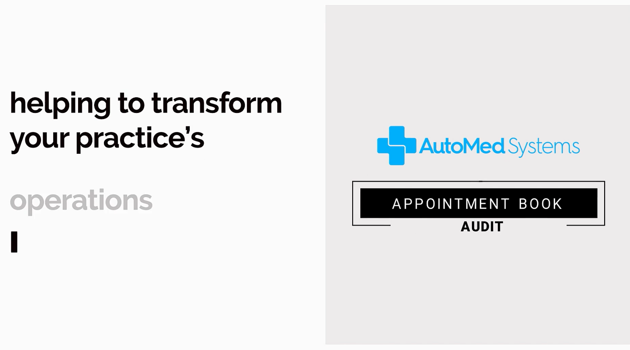 AutoMed Appointment Book Audit